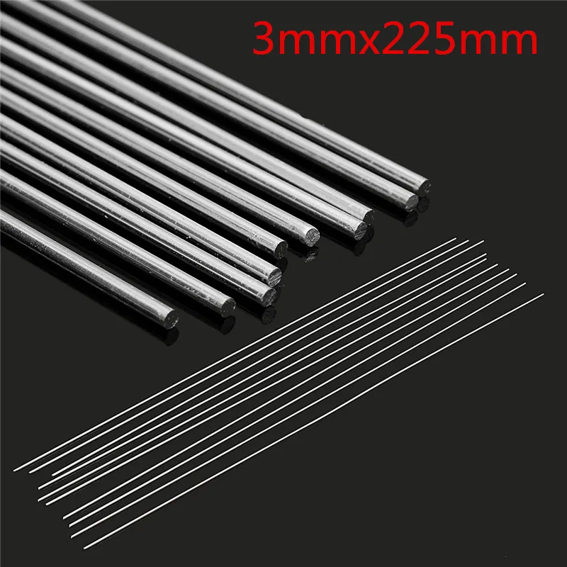 

4pcs 3mmx225mm Silver Aluminum Alloy Welding Rod Low Temperature Metal Soldering Brazing Wire Solder TIG Filler Rods