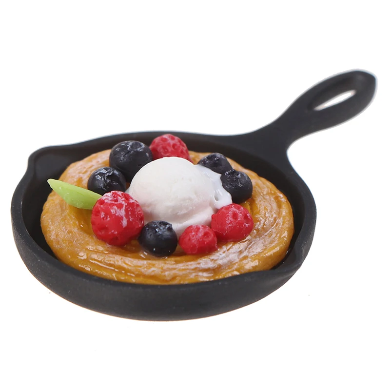 1:12 Кукольный домик миниатюрная Сковорода Из голубики клубники крем блины и