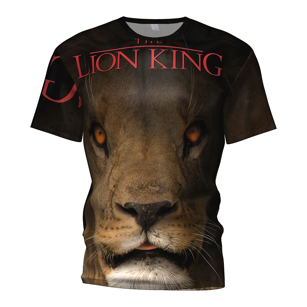 2019 Лето Король Лев Мужская 3D футболка/женщина уличная Simba футболка аниме Унисекс