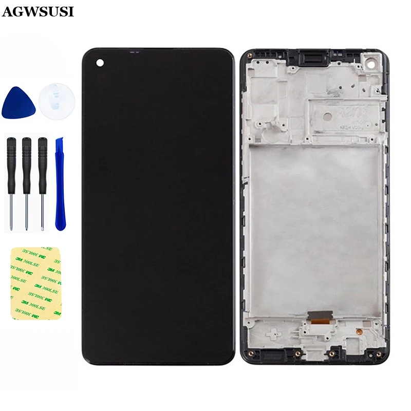 

For Samsung A217 A21s 2020 SM-A217F SM-A217F/DS A217F/DSN LCD Display Screen Panel Touch Screen Digitizer Sensor Assembly Frame