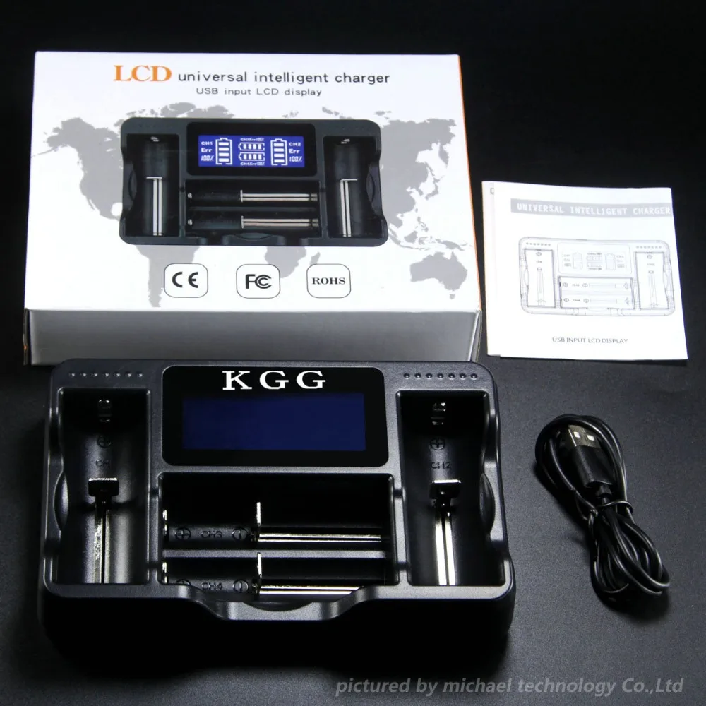 Интеллектуальное зарядное устройство с ЖК-дисплеем для AA/AAA/AAAA/C 18650 18350 26650 22650 10440