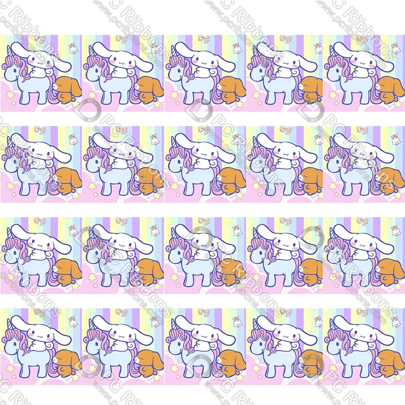

16-75MM Cartoon Puppy/Dog Printed Grosgrain&Satin Ribbon DIY Handmade Materials Christmas Wedding Gift Wrap Tape 50yards
