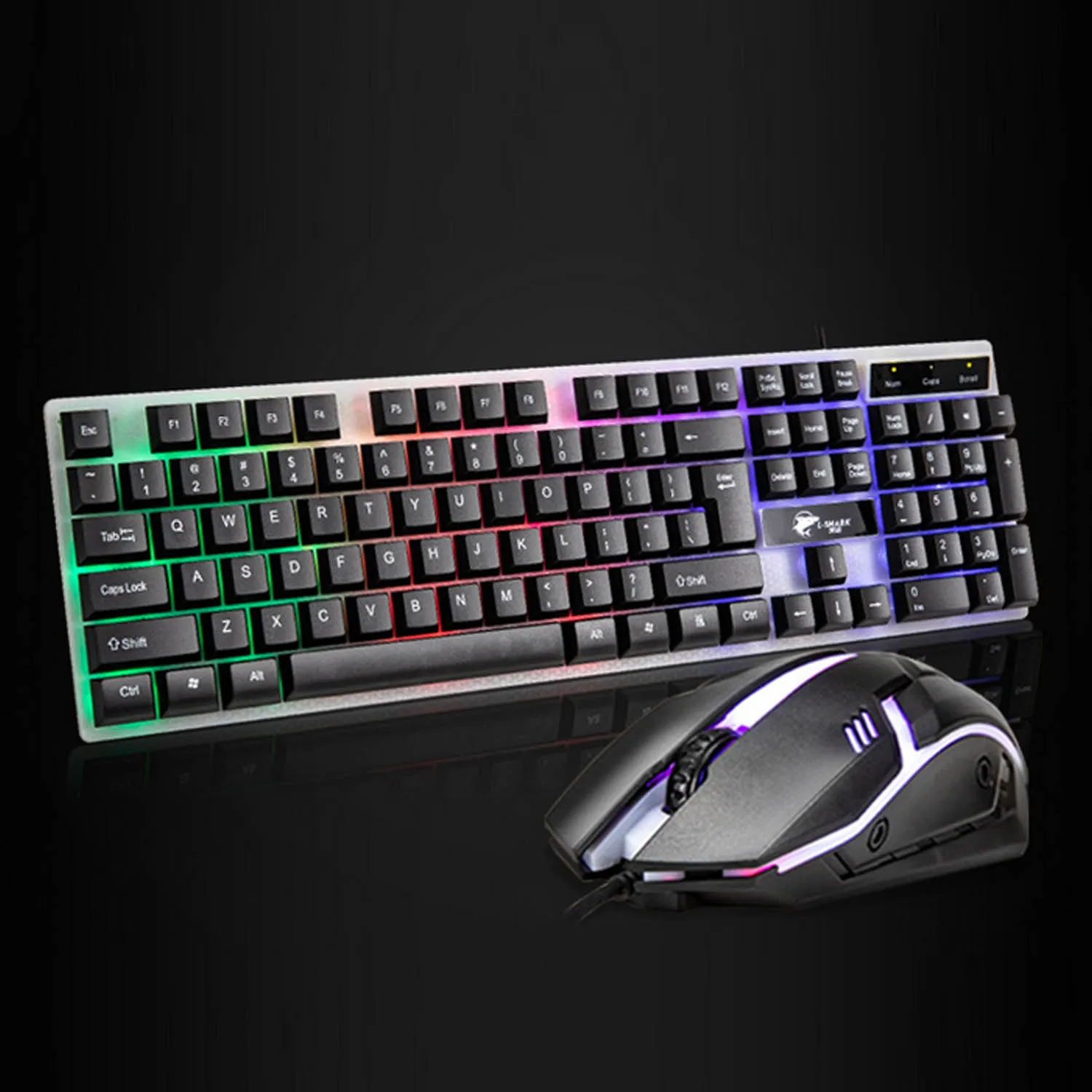 Проводная светодиодный вая USB клавиатура со светодиодной подсветкой совместимая