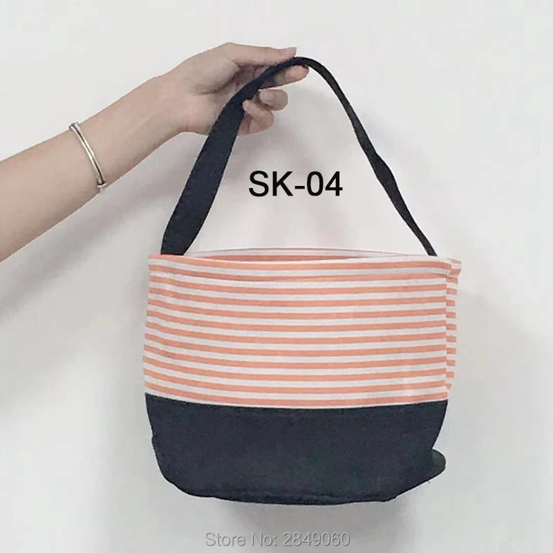 Индивидуальные Хэллоуин ведро холст сумка 40 шт./лот корзина для покупок