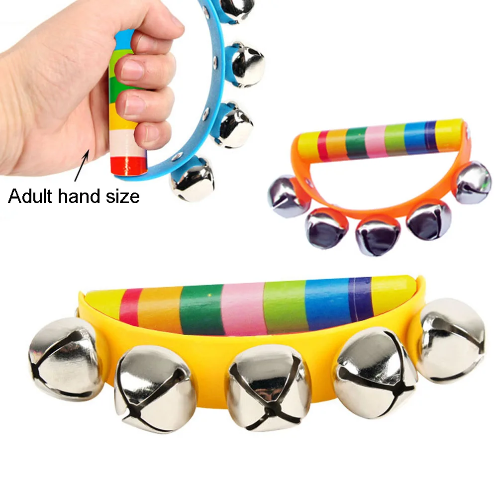 Игрушечный колокольчик встряхиватель тембурин ритм умный ребенок обучающий |