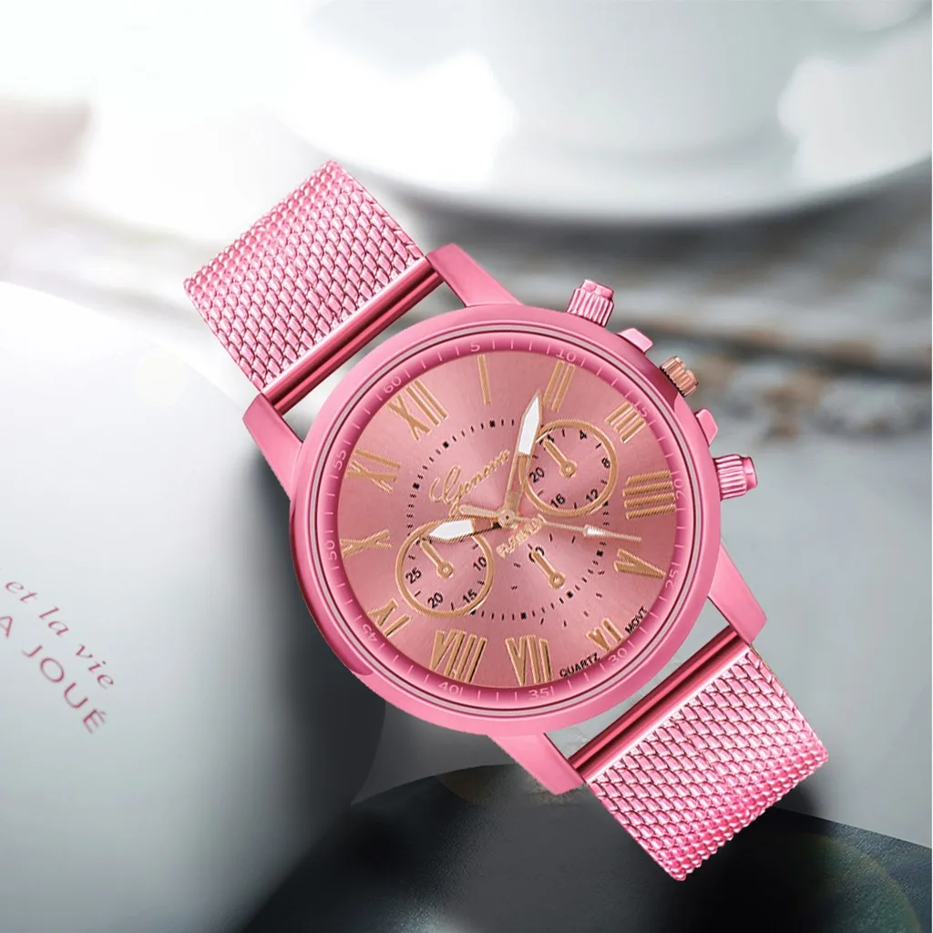 Женские часы из розового золота женские 2020 ультратонкие модные с сетчатым