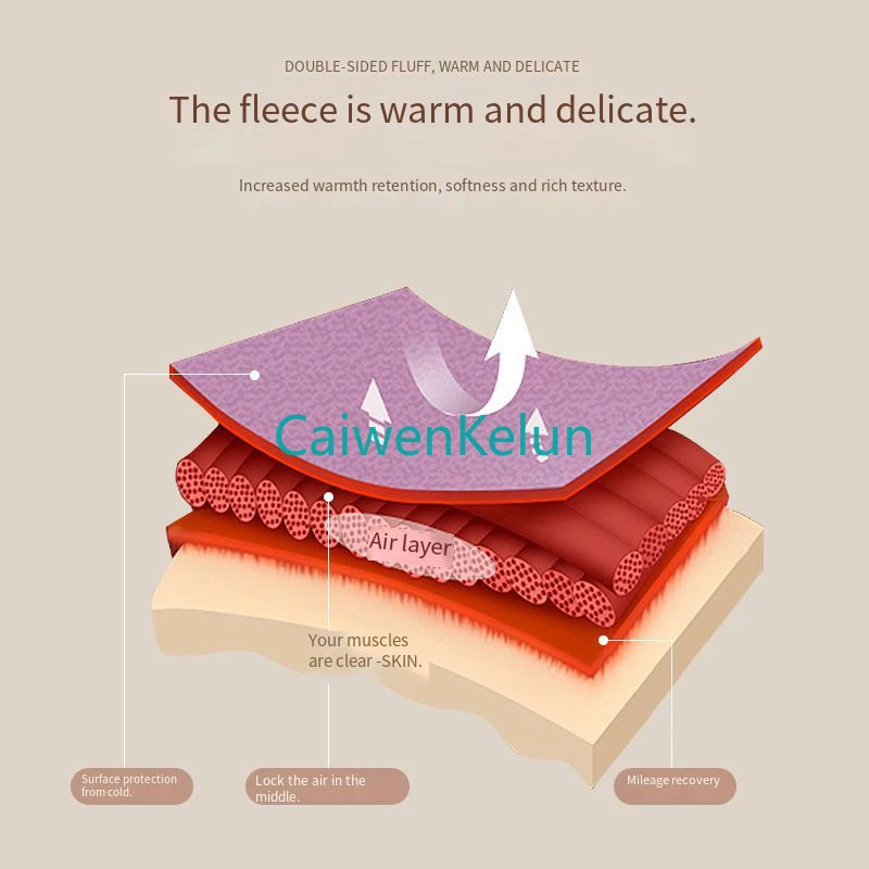 Ladies Double-sided Cashmere Warm Suit Autumn and Winter New Constant Temperature Thickening Self-heating Autumn Clothes