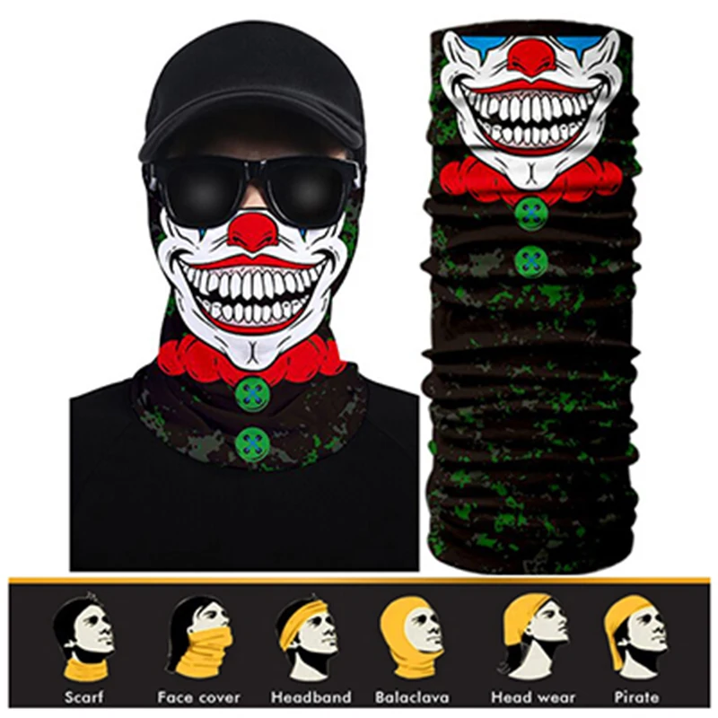 Зимняя Балаклава с рисунком черепа маска для лица мотоцикла Хэллоуина шейный