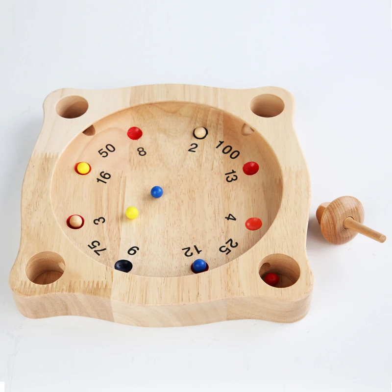 

Wooden Checkerboard Set Compass Game Travel Interactive Board Table Game Parent-Child Play Entertainment Gift Kids