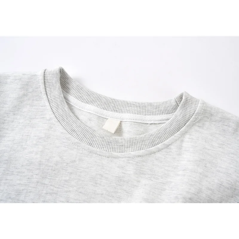 Свитшот женский с круглым вырезом худи надписью пальто уличная одежда в стиле