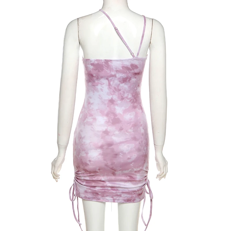 

Euro-American style 2021 summer new women's dress halter belt with a sexy backless fashion buttock print dress with one line sho