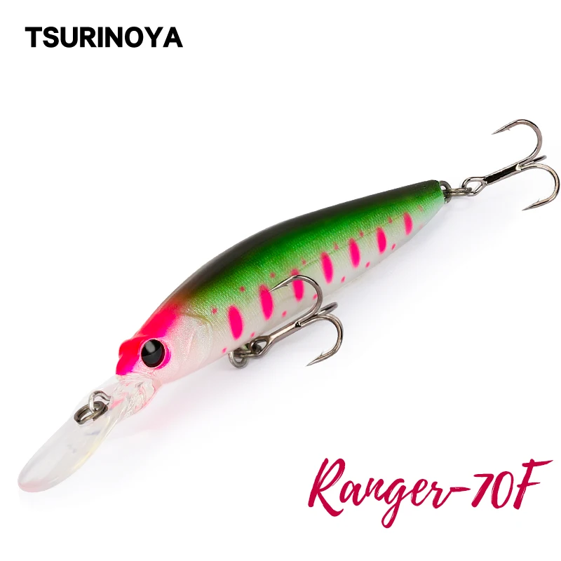 

TSURINOYA Floating Minnow DW68 70F Fishing Lure 70mm 5.2g Ranger Profession Hard Lure Jerkbait Crankbaits Swimbait Wobblers Bait