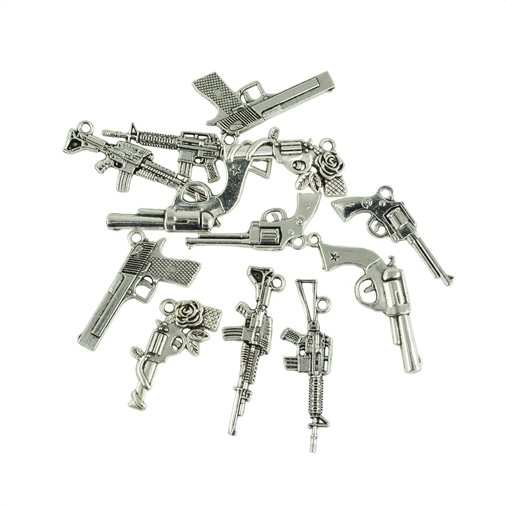 Различные стили античного серебра различные пистолет оружие ювелирные изделия