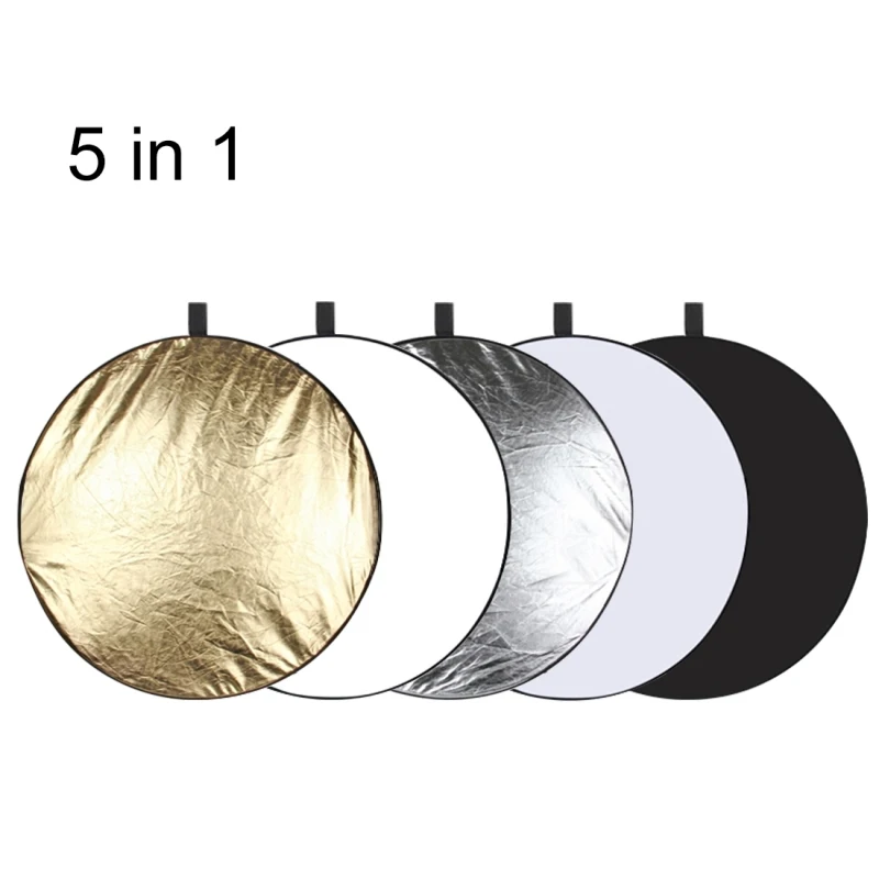 

Отражатель Puluz 5 в 1 (60/80/110 см), серебристый/прозрачный/золотой/белый/черный, 5 цветов, подходит как для внутреннего, так и для наружного двойног...