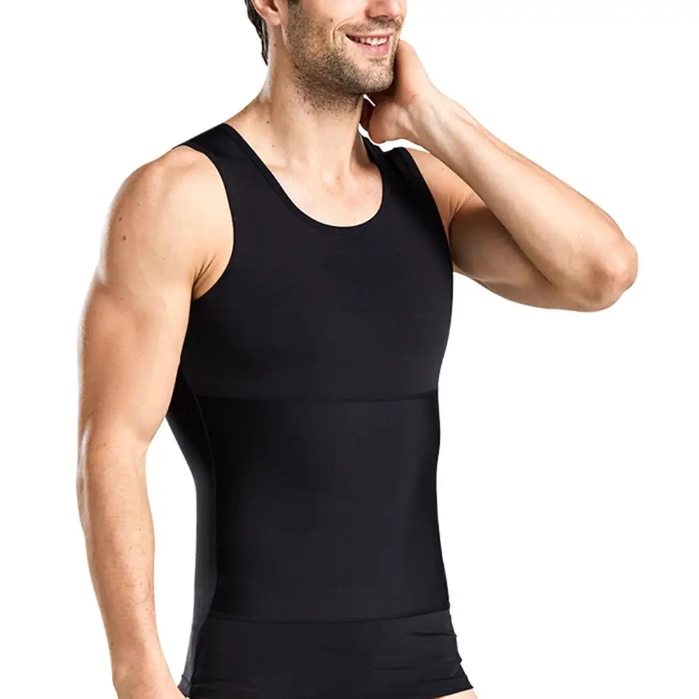 Мужской утягивающий корректирующий жилет рубашка Abdo мужской облегающий