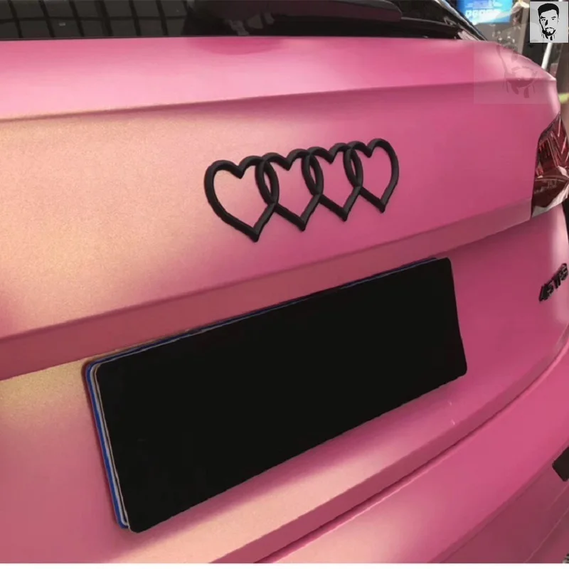 

Love Heart Logo Rear Trunk Tail Label Badge Emblem Decal Car Sticker for A4 A3 A5 A6 A4L B8 B7 B9 C6 C7 Replacement Accessories