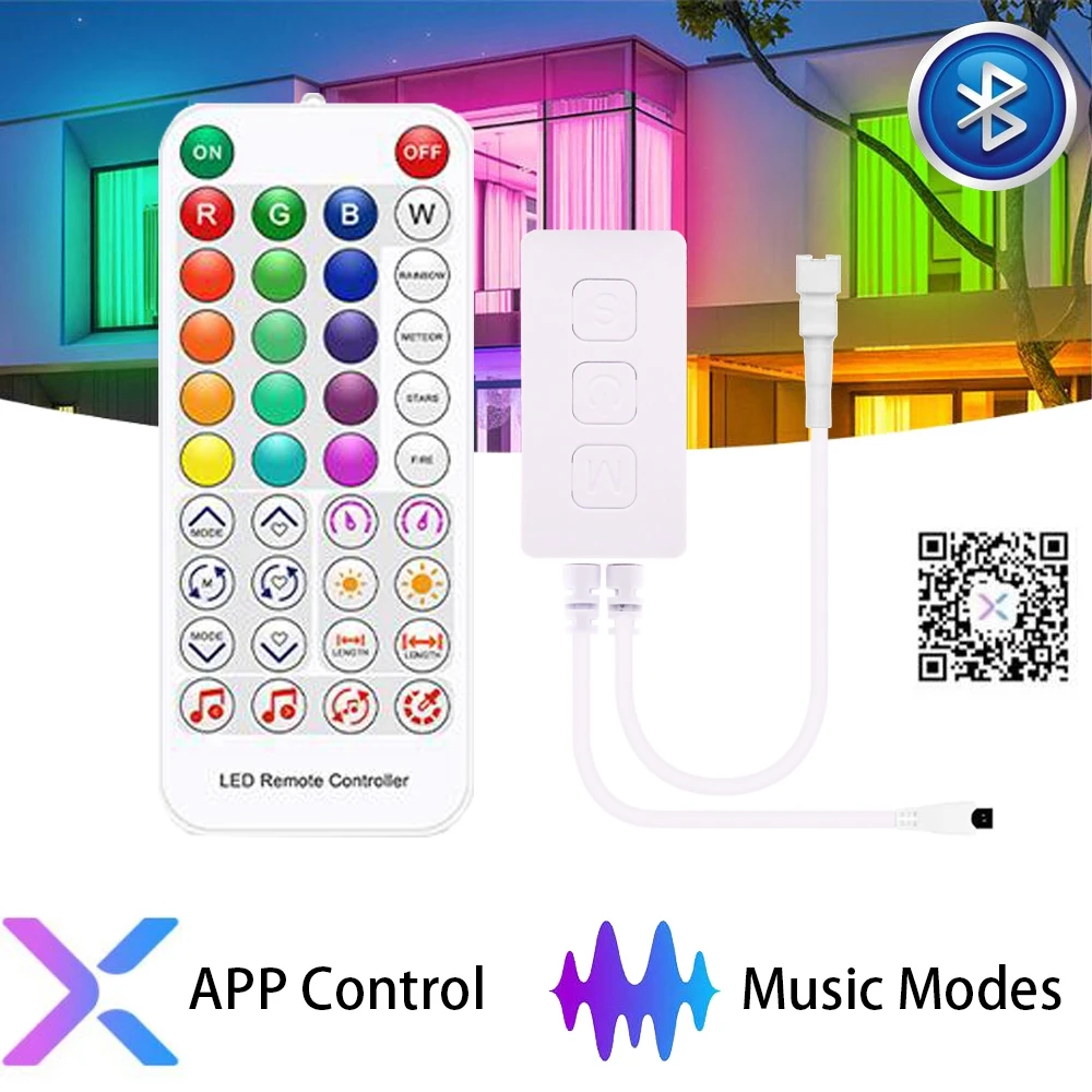 USB/DC WS2812B WS2811 Bluetooth музыкальный контроллер светодиодной ленты SP611E IR38 клавиши
