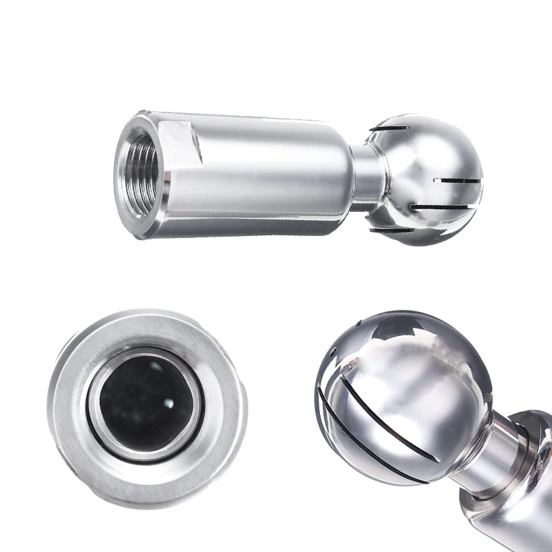 1/2 inch Rotating Cleaning Ball Stainless Steel Spray Ball Sanitary Female Thread CIP Tank Clean Head 360 Degree Coverage Wash