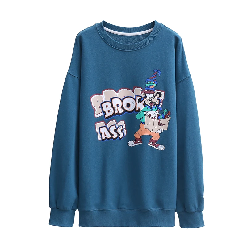 

2021 Cartoon Goofy Hoodie Anime Goofy Girl Print Hoodie College Long Sleeve Sweatshirt Woman Harajuku Casual Spring Hoodie Top