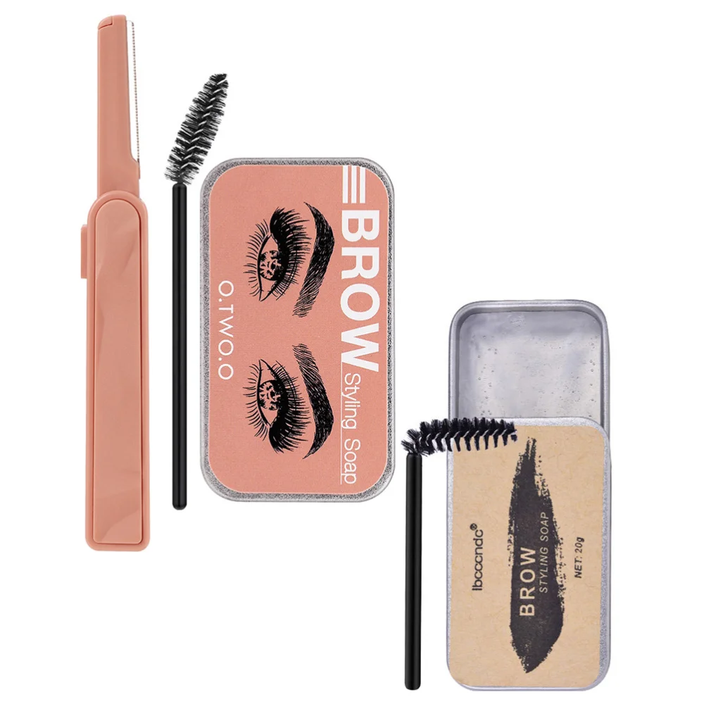 

2 sets of Brow Setting Soap with Brush Woman Makeup Accessory