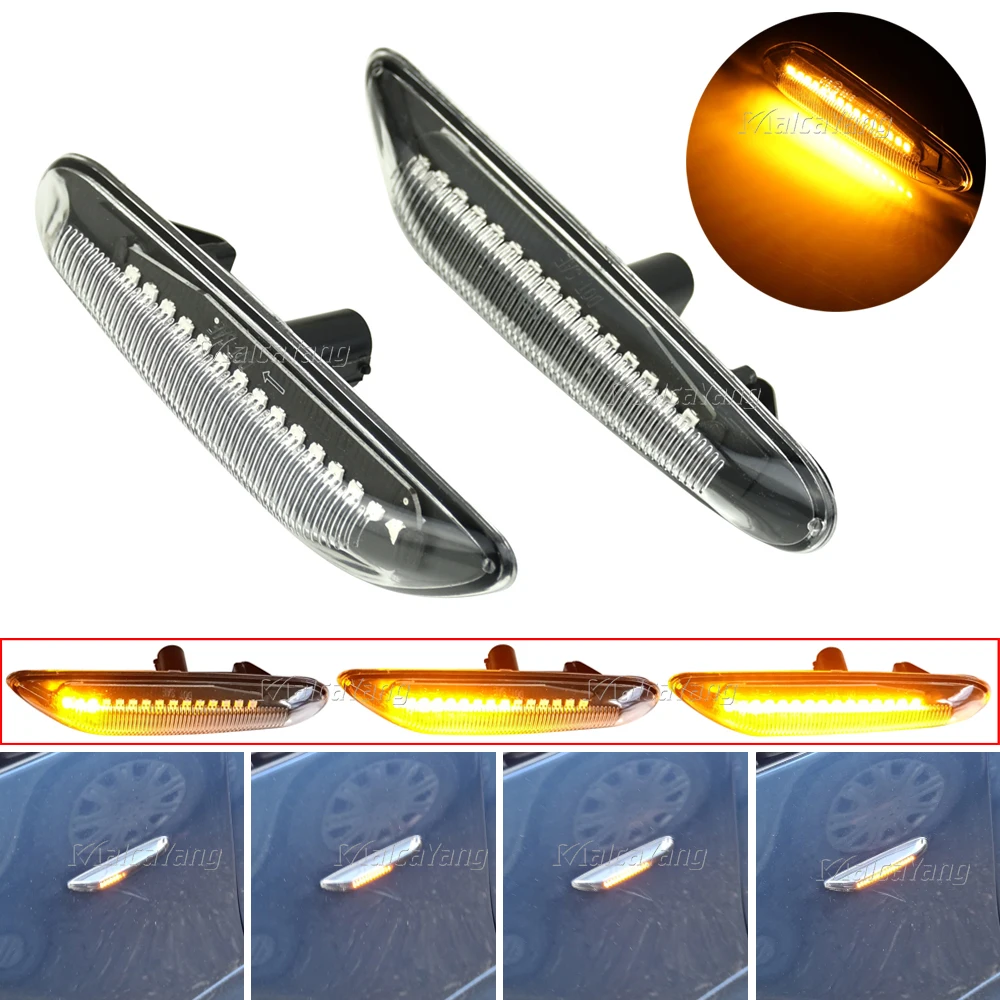 Repeater Lamp Dynamic Blinker Turn Signal Side Marker LED Light For BMW X3 E83 X1 E84 X5 X53 E60 E61 E46 E81 E82 E90 E92 E87 E88