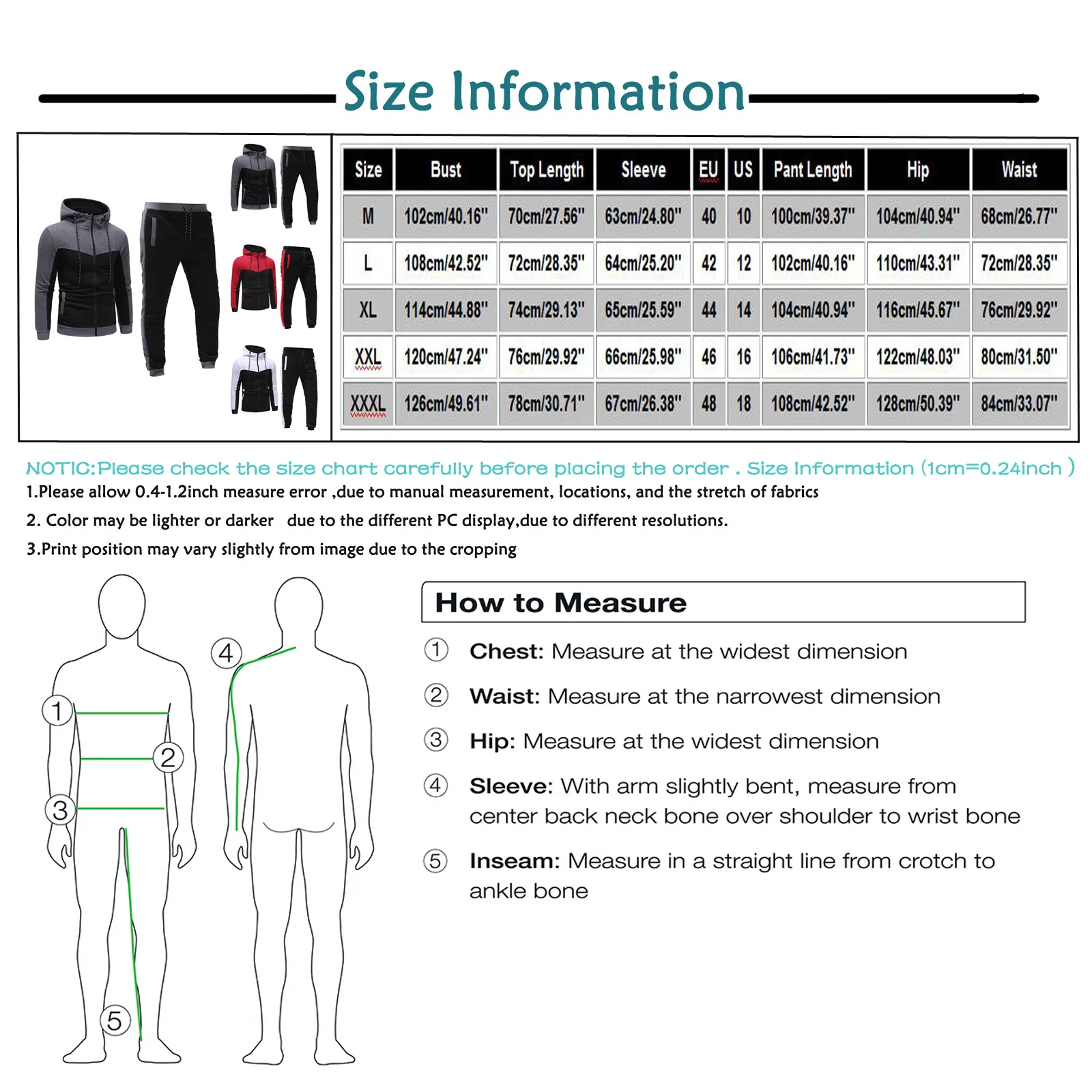

New Autumn Men's Clothing Men Sets Patchwork Hoodie Set Spring Zipper Sweatshirt Casual Sport Sweatpants Mens Tracksuits 2021