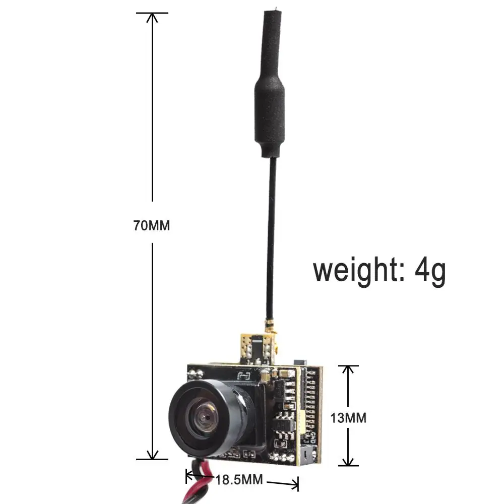 AKK A1-OSD 5.8GHz 48CH 25mW Micro AIO Camera with OSD VTX |