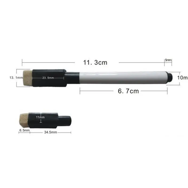 

10 Pcs/set Erasable Whiteboard Marker Pen Student Children Black Marker With Drawing Pen Eraser Kids 11.3cm Ink Pen A2Q6