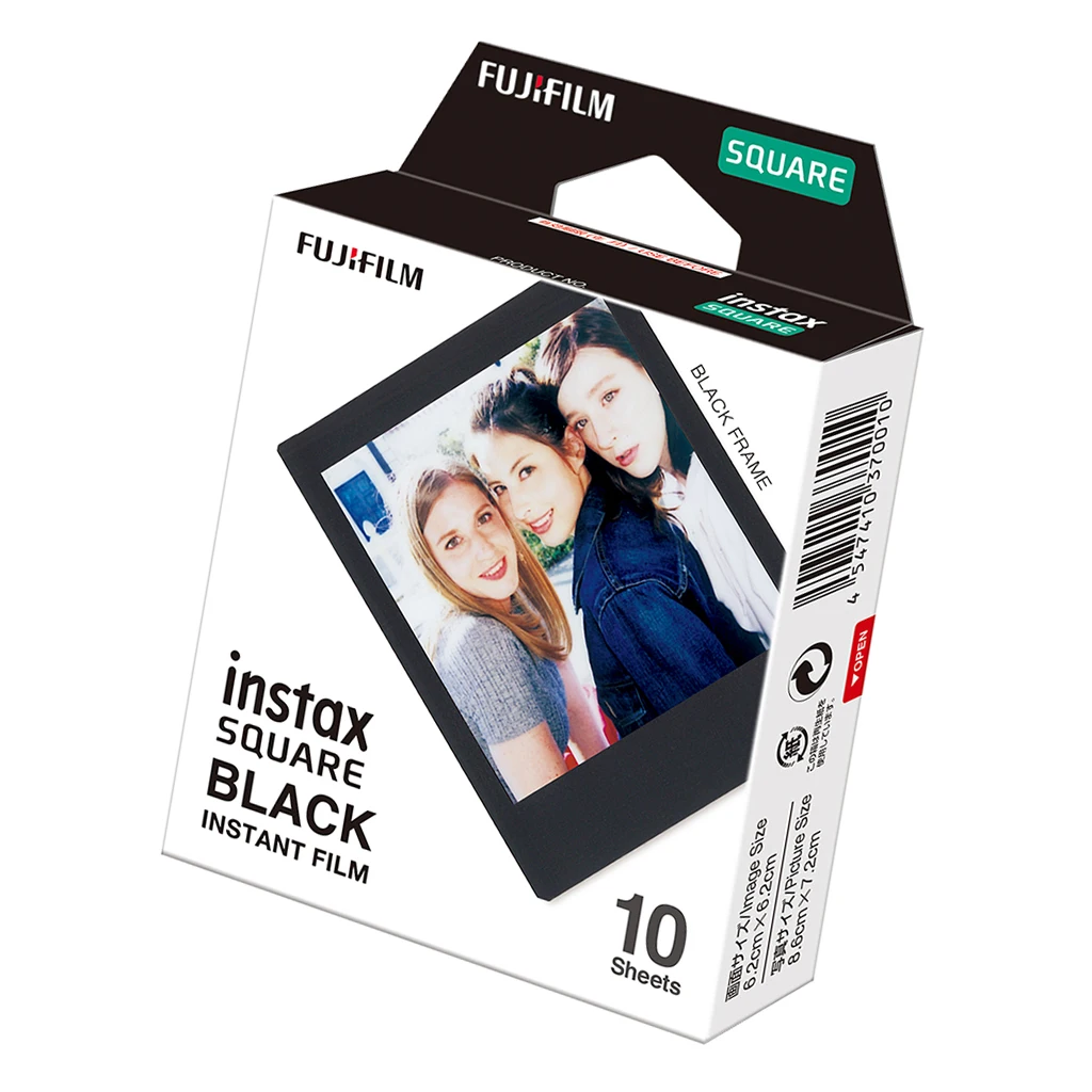Пленка Fujifilm Instax Mini 10-60 листов черная мини-пленка Мгновенной Печати для камеры SQUARE