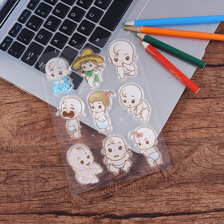 Детский душ милый детский цветной прозрачный силиконовый уплотнитель DIY штамп