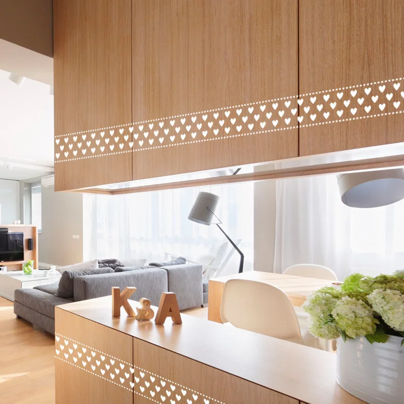 10 см * м ПВХ зеркальная поверхность Кружева Наклейки на стены для украшения