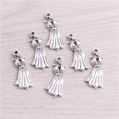 Antique Silver Сладкий колокол 30 шт. 4 стиля продукт два цвета дамское пальто Дамское Платье подвески ювелирные изделия из металла маркировка - Окраска металла: Antique Silver