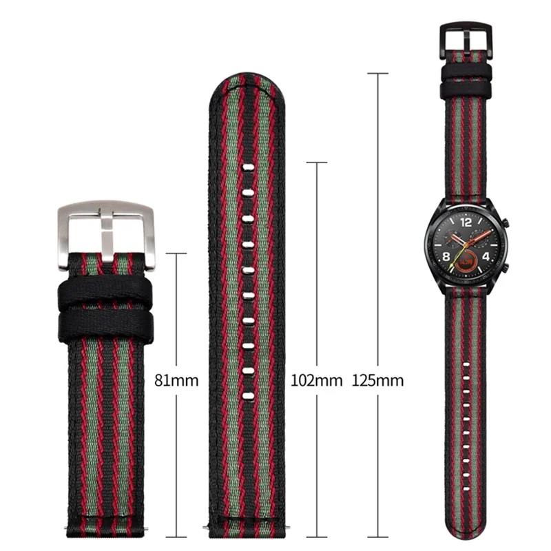 18mm 20mm 22mm 24mm Premium Nylon Watch Sport Strap for DW Watch Samsung Gear S3 S2 Amazfit Huawei GT2 Nato Canvas Bracelet enlarge