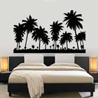 Наклейка на стену для путешествий, тропический пляж, украшение для спальни, дома, виниловое окно, стекло, наклейка, съемный арт, роспись C022