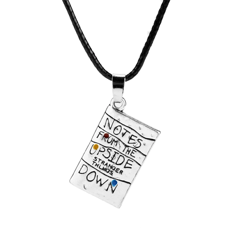 

TV Show Stranger Things Necklace Alphabet NOTES FROM THE UPSIDE DOWN Pendant Necklace Jewelry Accessories Gift