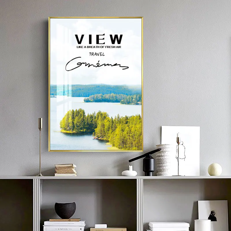 Nordic Seascape Poster Blue Wave Art Landscape Canvas Painting Modular Wall Pictures For Living Room Modern Home Decoration