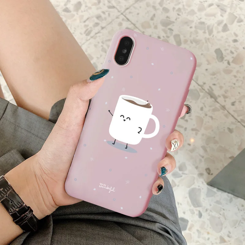 GYKZ милый мультяшный чехол для iPhone 7 12 11 XS MAX XR X 8Plus с принтом молочного печенья кофе
