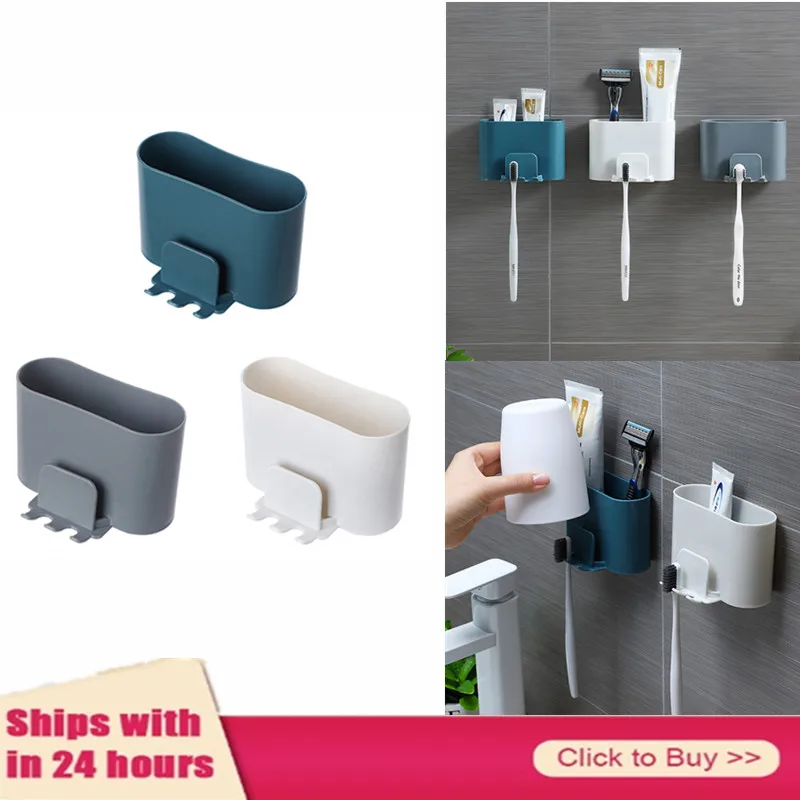 

Toothbrush Holder Electric Toothbrush Stand Toilet Shaver Organizer Kids Tooth Brush Storage Rack Bathroom Wall Hanging Holder