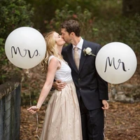 36inch letter mr mrs printing big latex balloon decoration for wedding marriage room party
