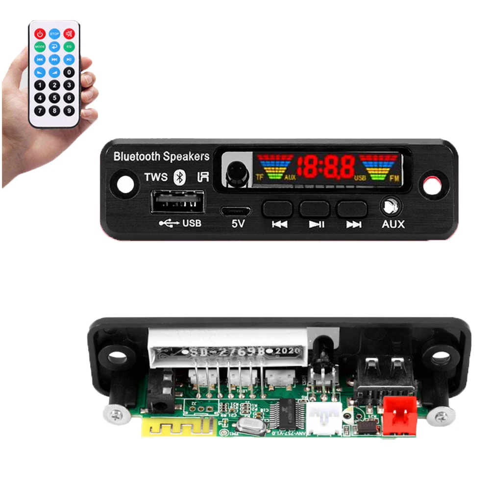 Плата декодера MP3 12 В Bluetooth 5 0 30 Вт усилитель автомобильный модуль FM радио