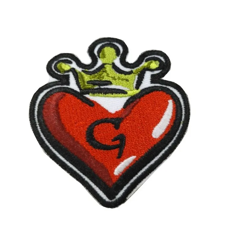 

10pcs/lot Embroidery Patches Love Heart Crown Backpack Clothing Decoration Accessories Diy Iron Heat Transfer Applique