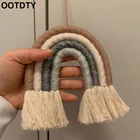 4 слоя макраме Радуга Настенный декор для спальни детские комнаты красочные Гобеленовые веревки тканые кисточки настенные подвесные игрушки