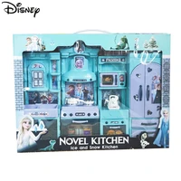 disney frozen kitchen set toys girls play house simulation kitchen pretend play early education cooking lights sound gift box