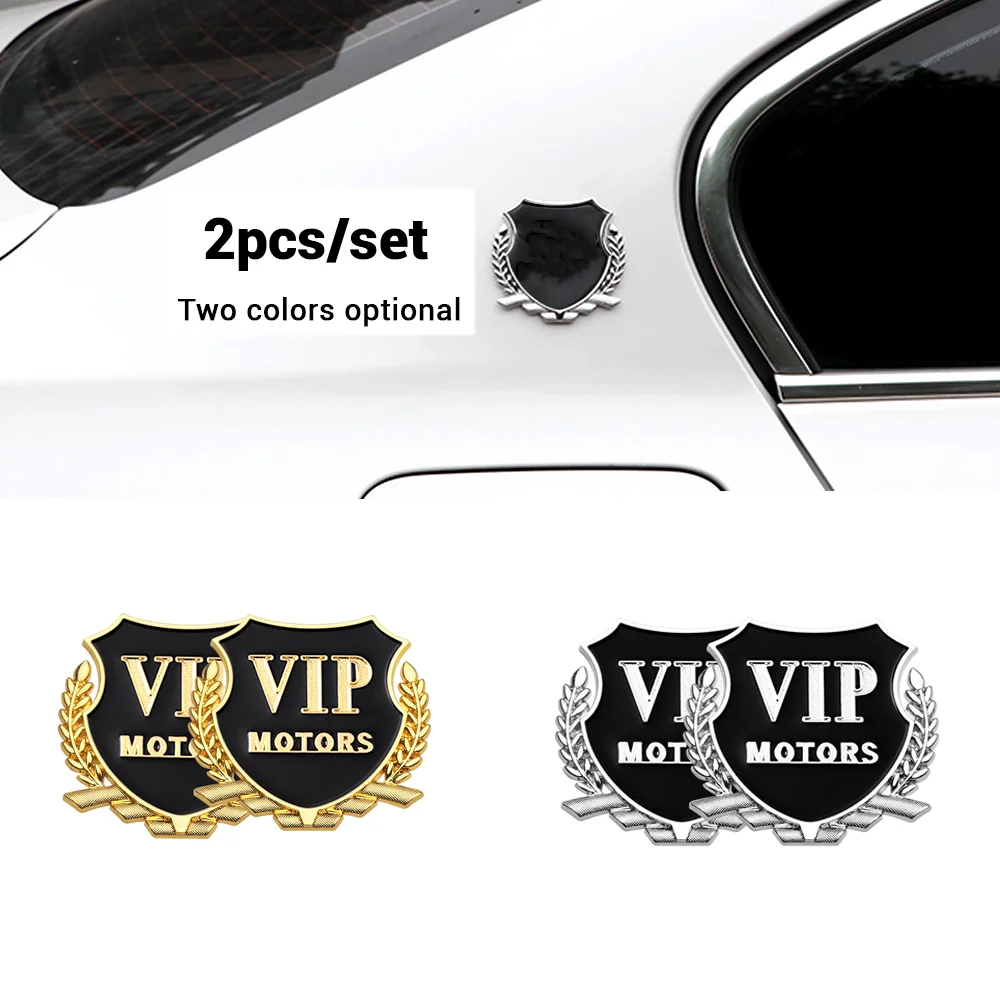 

Car Accessory 2PCS 3D Metal Window Decor Stickers Decals For Audi BMW Mercedes Benz Honda VW TOYOTA SEAT VIP Mitsubishi Suzuki