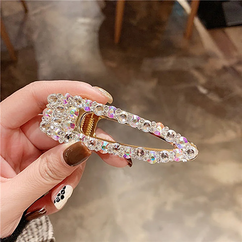 Hollow Crystal Gold Красочные со стразами повязка для волос для женщин качественные металлические ободок для волос круг женские аксессуары для повязки на голову - Цвет: Hollow Crystal Gold