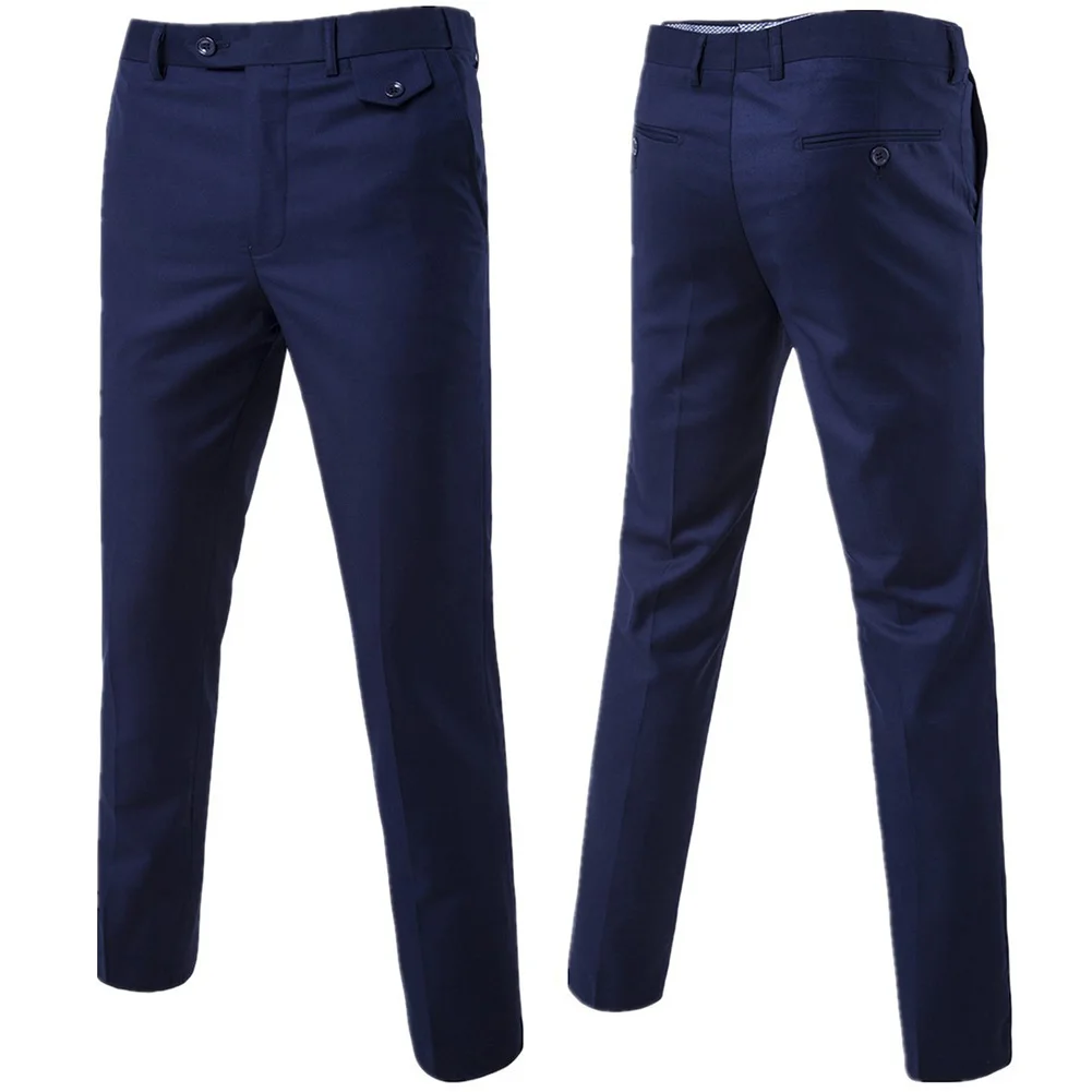 

Men Spring Autumn Fashion Casual Business Long Pants Suit Pants Male Elastic Straight Formal Trousers