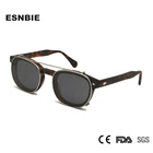 Солнцезащитные очки мужские и женские, круглые, поляризационные, Uv400