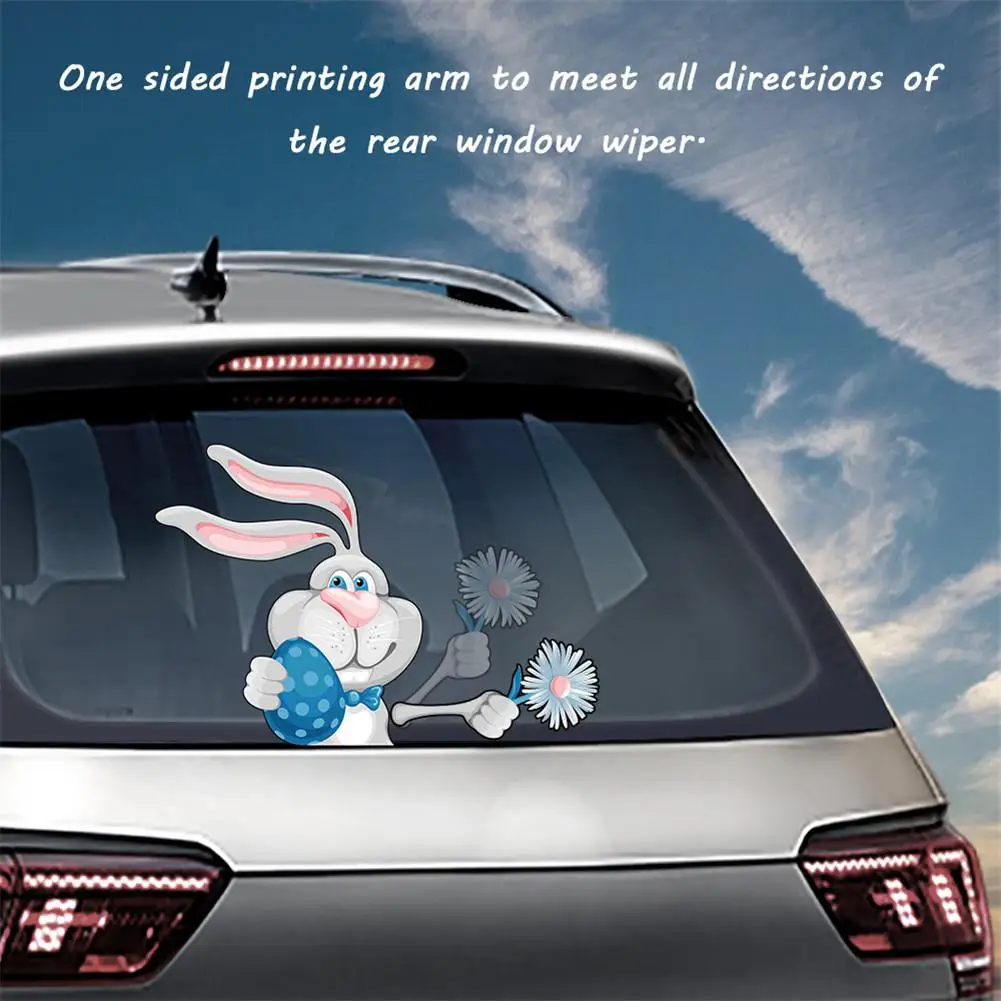 Наклейка на заднее лобовое стекло автомобиля для заднего дворника Пасхальный
