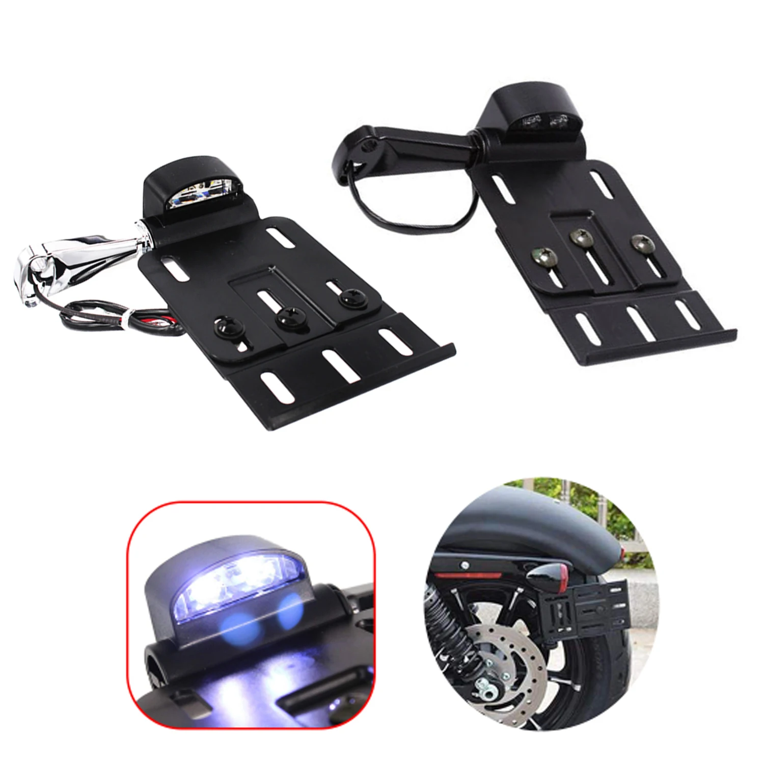 Складной светодиодный кронштейн для номерного знака Harley Sportster XL883 XL1200 2004-2016 |