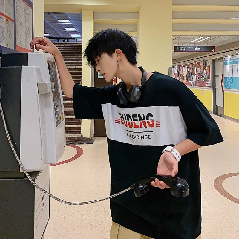 Летняя футболка с короткими рукавами и принтом от бренда Tide модная повседневная